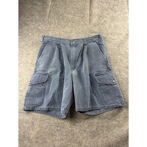 Woolrich Cargo Shorts MENS 32 Blue VTG Chino Hiking Camping Outdoors